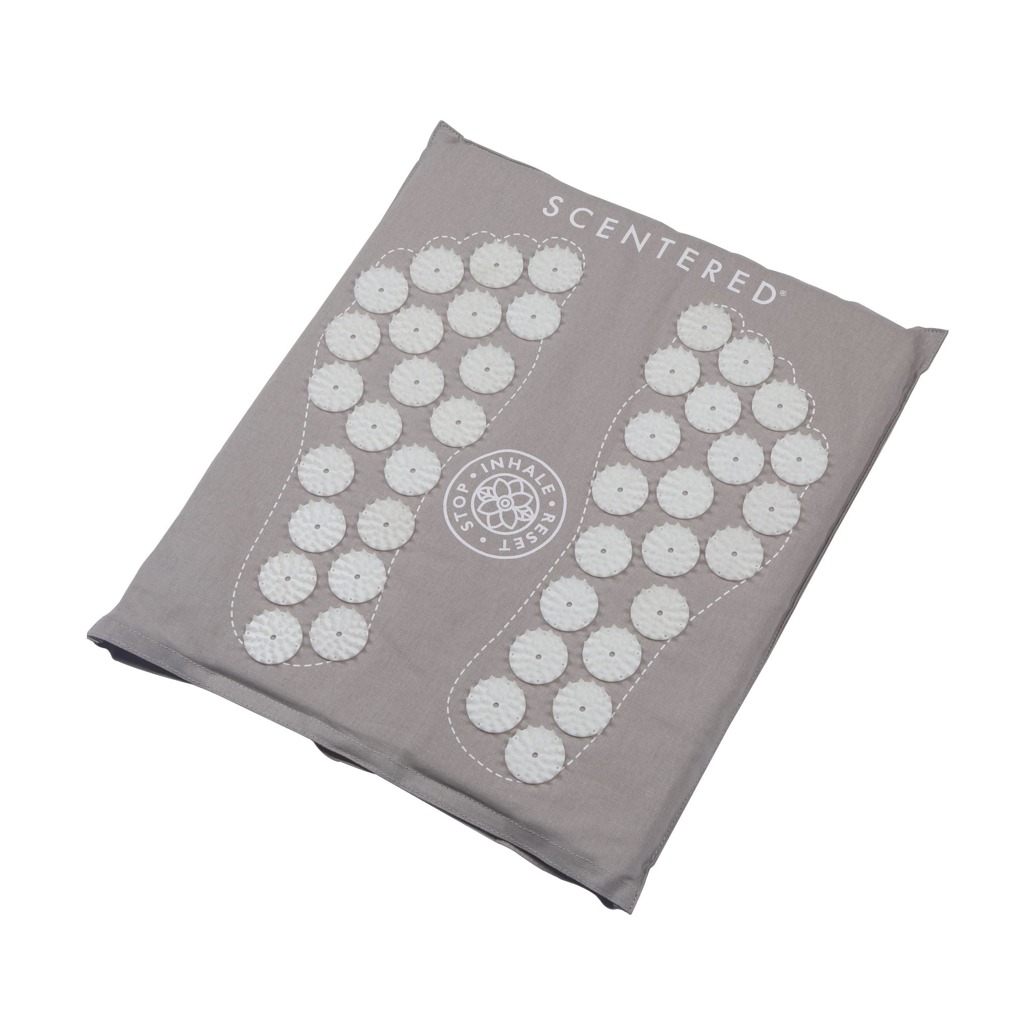 Scentered Acupressure Foot Mat Resized on a white background, the image is titled on the side