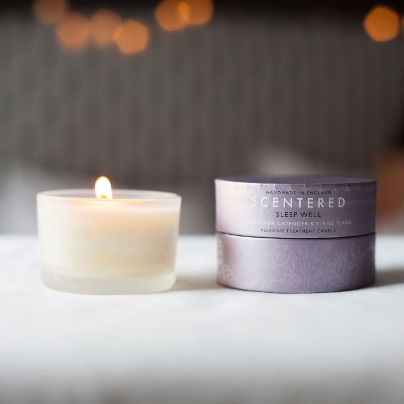 Harness the power of nature with our herbal sleep candle for a restful night.