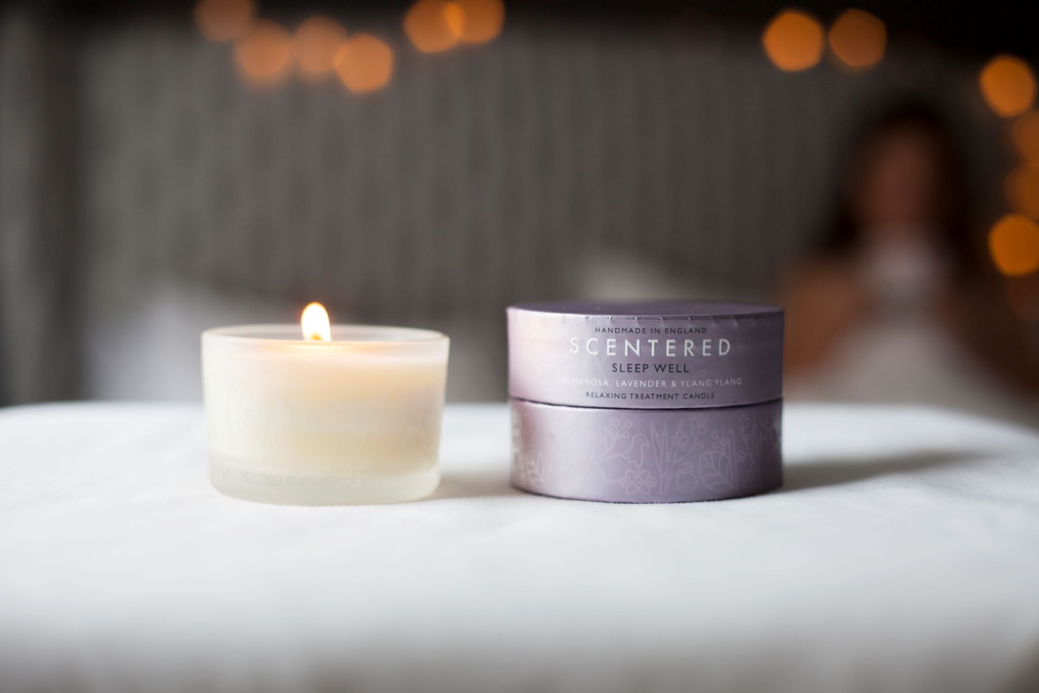 Harness the power of nature with our herbal sleep candle for a restful night